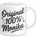 Monika Tasse Geschenk Original 100% Monika Geschenkidee Geburtstag Weiß Trendation
