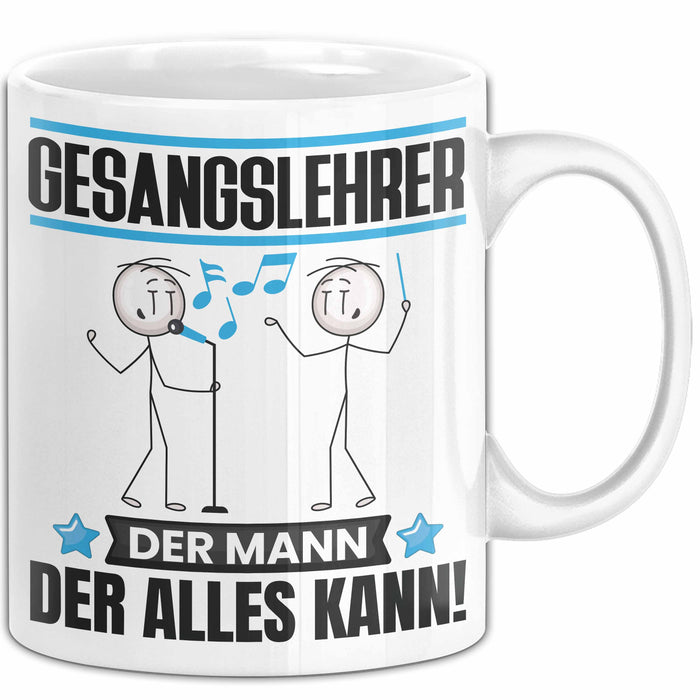 Gesangslehrer Tasse Geschenk für Gesangslehrer Der Mann Der Alles Kann Geschenkidee zum Geburtstag Weiß Trendation