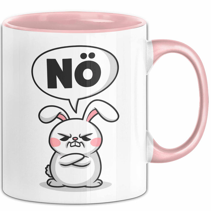Sarkastische Kaninchen Hase Tasse Geschenk Lustige Geschenkidee Spruch Nö Rosa Trendation