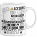Hobbymeteorologe Geschenk Tasse Lustiger Spruch Erheben Sie Sich Der Hobbymeteorologe Betritt den Raum Weiß Trendation