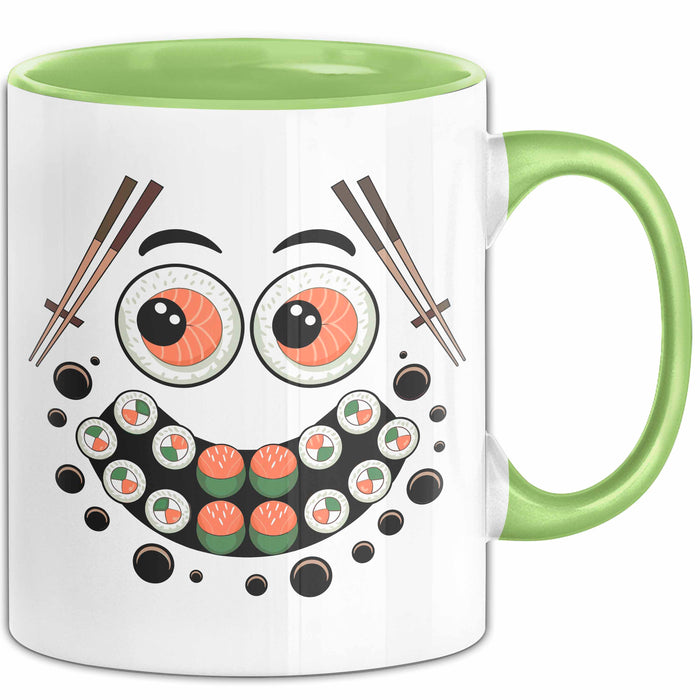 Sushi Liebhaber Tasse Geschenkidee für rohe Rollen Fans Grün Trendation
