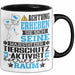 Tierschutzaktivist Geschenk Tasse Lustiger Spruch Erheben Sie Sich Der Tierschutzaktivist Betritt den Raum Schwarz Trendation