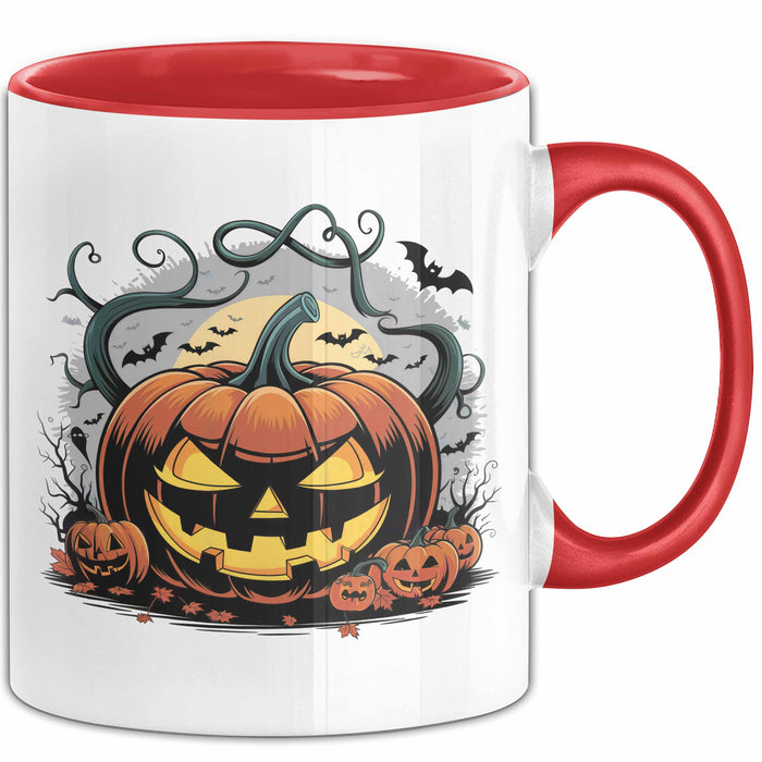 Halloween Tasse Geschenkidee für Grusel Saison Fans Rot Trendation