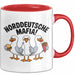 Deutsche Deutschland Tasse Geschenk Lustige Geschenkidee Spruch Norddeutsche Mafia Rot Trendation