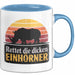 Nashorn Tasse Geschenk Lustige Geschenkidee Spruch Rettet Die Dicken Einhörner Blau Trendation