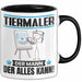 Tiermaler Tasse Geschenk für Tiermaler Der Mann Der Alles Kann Geschenkidee zum Geburtstag Schwarz Trendation
