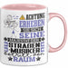 Straßenmusiker Geschenk Tasse Lustiger Spruch Erheben Sie Sich Der Straßenmusiker Betritt den Raum Rosa Trendation