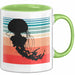 Quallen-Liebhaber Tasse Geschenkdiee Vintage Look Retro Becher Grün Trendation