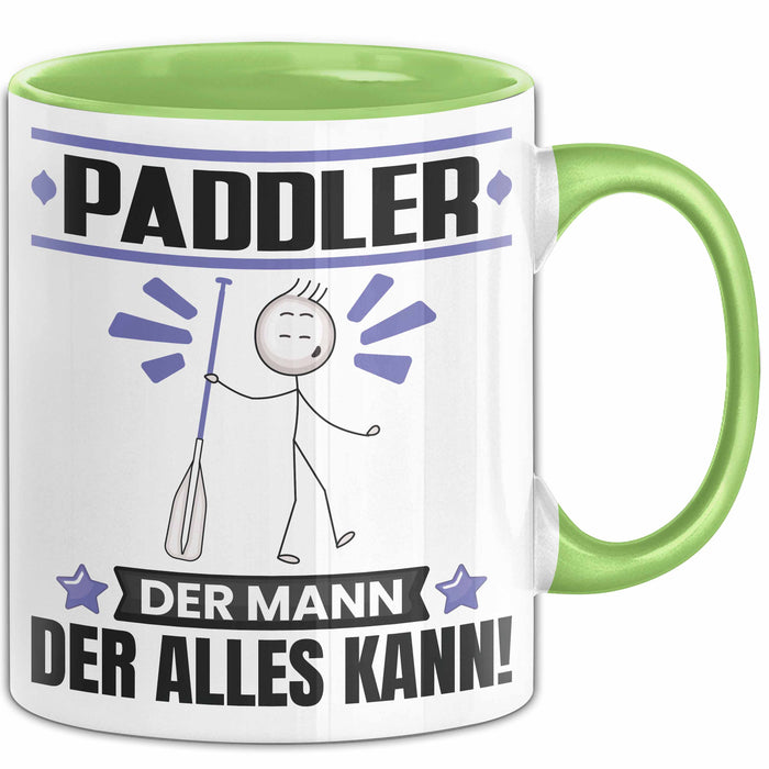 Paddler Tasse Geschenk für Paddler Der Mann Der Alles Kann Geschenkidee zum Geburtstag Grün Trendation