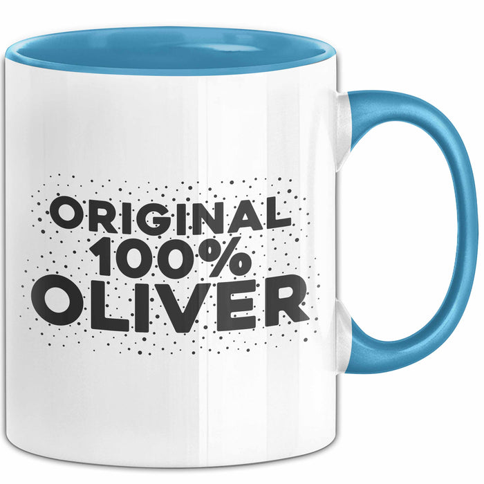 Oliver Tasse Original 100% Oliver Geschenk Blau Trendation