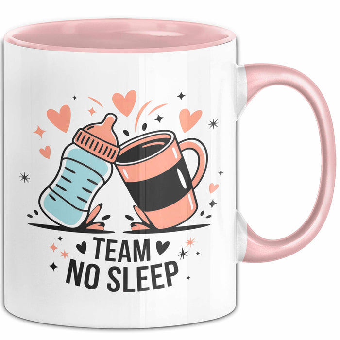 Neue Mama Tasse Geschenk Lustige Geschenkidee Spruch Für Schlaflose Eltern Rosa Trendation