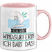 Geschenk für Windsurferin Tasse Lustige Geschenkidee Geburtstag Ich Bin Windsurferin Ich Darf Das Rosa Trendation