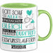 Eiskunstläuferin Geschenk Becher Tasse Gott Schuf Alle Menschen Gleich Nur Die Besten Durfeten Eiskunstläuferin Werden Geschenkidee Lustig Grün Trendation