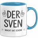 Sven Tasse Geschenk Der Sven Macht Dat Schon Geschenkidee Geburtstag Ruhrpott Blau Trendation