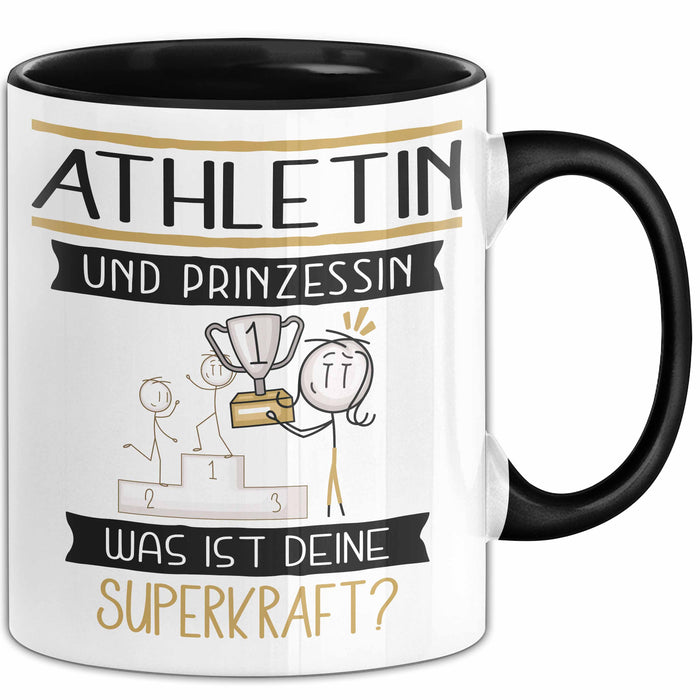 Athletin Und Prinzessin Tasse Geschenk Für Eine Athletin Geburtstag Was Ist Deine Superkraft Trendation
