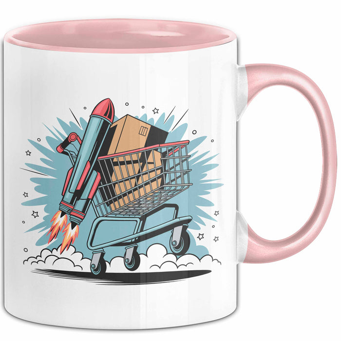 E Commerce Verkäufer Tasse Geschenkidee Online Unternehmer Rosa Trendation