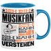Musikfan Geschenk Tasse Geschenkidee für Musikfan Geburtstag Lustig Ich Bin Musikfan Ich Kann Es Dir Erklären Aber Nicht Für Dich Verstehen Blau Trendation