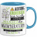 Musikberaterin Tasse Geschenk Lustiger Spruch Bitte Erheben Sie Sich Seine Majestät Die Musikberaterin Betritt Den Raum Blau Trendation