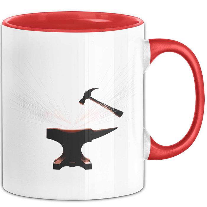 Schmied Tasse Geschenk Lustige Geschenkidee Spruch Für Metall Arbeiter Rot Trendation