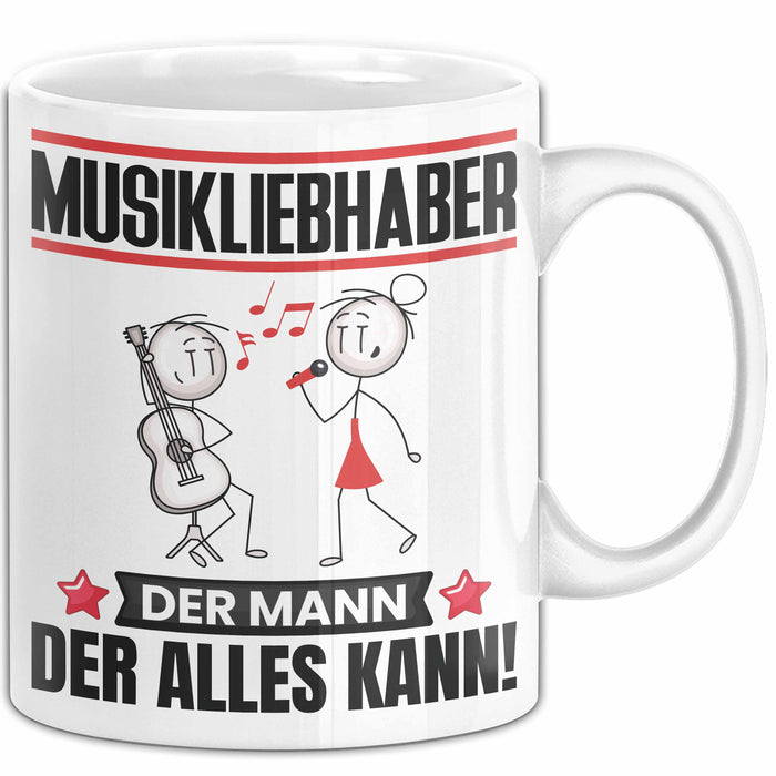Musikliebhaber Tasse Geschenk für Musikliebhaber Der Mann Der Alles Kann Geschenkidee zum Geburtstag Weiß Trendation