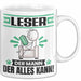 Leser Tasse Geschenk für Leser Der Mann Der Alles Kann Geschenkidee zum Geburtstag Weiß Trendation