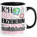 Erzieherin Ausbildung Start Geschenk Tasse Ich Bin Erzieherin In Der Ausbildung Ich Darf Das Kaffee-Becher Geschenkidee Schwarz Trendation
