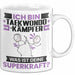 Taekwondo-Kämpfer Tasse Geschenk für Taekwondo-Kämpfer Geburtstag Lustiger Spruch Kaffee-Becher Was Ist Deine Superkraft Weiß Trendation