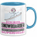 Snowboarder Geschenk Tasse Ich Bin Snowboarder Aber Sag Doch Einfach Superheld Lustige Geschenkdiee für Snowboarder Kaffee-Becher Blau Trendation