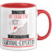 Survival-Expertin Tasse Geschenk Becher Stark Attraktiv Furchtlos Survival-Expertin Lustige Geschenkidee Rot Trendation