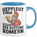 Biertrinker Tasse Geschenk Gepflegt Einen Hinter Die Rückstung Römern Becher Blau Trendation