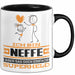 Neffe Geschenk Tasse Ich Bin Neffe Aber Sag Doch Einfach Superheld Lustige Geschenkdiee für Neffe Kaffee-Becher Schwarz Trendation