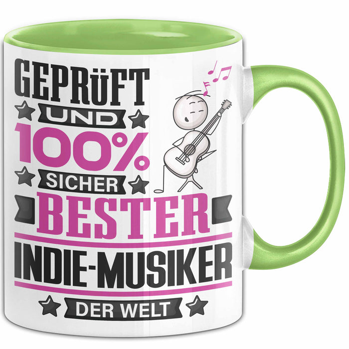 Indie-Musiker Geschenk Lustiger Spruch für Indie-Musiker Geschenkidee Bester Indie-Musiker Der Welt Grün Trendation
