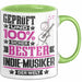 Indie-Musiker Geschenk Lustiger Spruch für Indie-Musiker Geschenkidee Bester Indie-Musiker Der Welt Grün Trendation