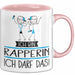 Geschenk für Rapperin Tasse Lustige Geschenkidee Geburtstag Ich Bin Rapperin Ich Darf Das Rosa Trendation