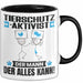 Tierschutzaktivist Tasse Geschenk für Tierschutzaktivist Der Mann Der Alles Kann Geschenkidee zum Geburtstag Schwarz Trendation