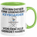 Keyboarder Geschenk Tasse Lustige Geschenkidee Geburtstag für Keyboarder Ich Bin Dieser Legendäre Keyboarder Von Dem Alle Geredet Haben Kaffee-Becher Grün Trendation