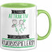 Rugbyspielerin Tasse Geschenk Becher Stark Attraktiv Furchtlos Rugbyspielerin Lustige Geschenkidee Grün Trendation