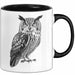 Eule Tierliebhaber Tasse Geschenk Lustige Geschenkidee Spruch Schwarz Trendation