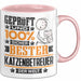 Katzenbetreuer Geschenk Lustiger Spruch für Katzenbetreuer Geschenkidee Bester Katzenbetreuer Der Welt Rosa Trendation