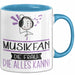 Musikfan Geschenk Tasse Becher Die Frau Die Allen Kann Geschenkidee für eine Musikfan Lustig Blau Trendation