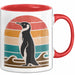 Retro Pinguin Tier Tasse Geschenk Lustige Geschenkidee Spruch Rot Trendation