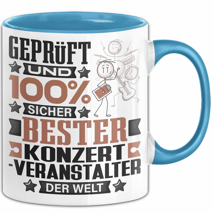 Konzertveranstalter Geschenk Lustiger Spruch für Konzertveranstalter Geschenkidee Bester Konzertveranstalter Der Welt Blau Trendation