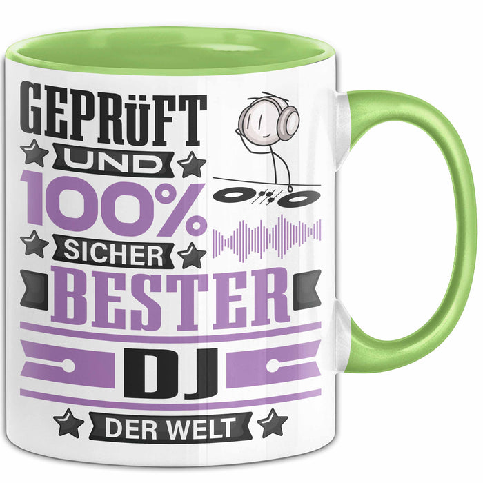 DJ Geschenk Lustiger Spruch für DJ Geschenkidee Bester DJ Der Welt Grün Trendation