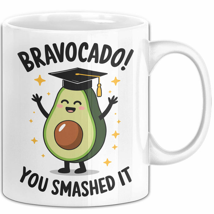 Schüler Abschluss Avocados Tasse Geschenk Lustige Geschenkidee Spruch Bravocado Weiß Trendation