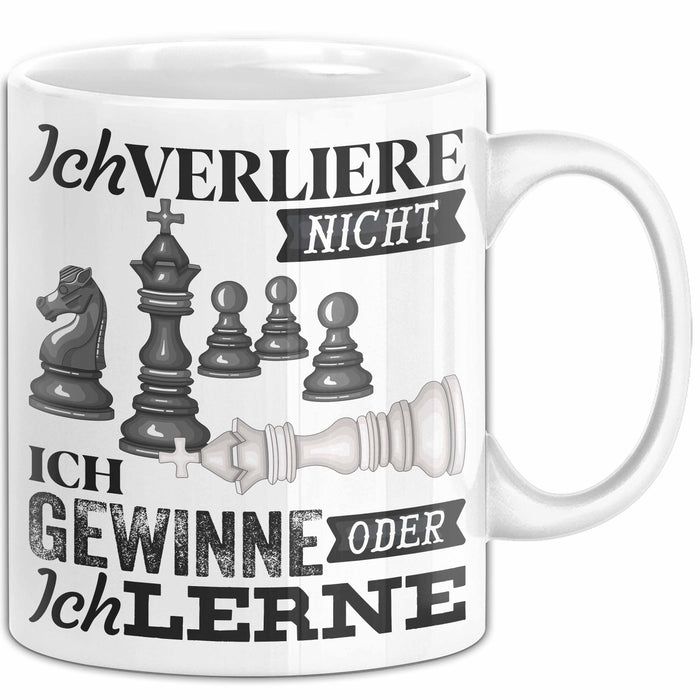 Schach Tasse Geschenk Ich Verliere Nicht Gewinnen Lernen Spruch Geschenkidee Weiß Trendation