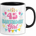45. Geburtstag Tasse Frauen Mädchen Geschenkidee Lustig 45 Birthday Girl Lustiger Spruch Mutter Mama Trendation