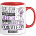 Künstlerin Geschenk Becher Tasse Gott Schuf Alle Menschen Gleich Nur Die Besten Durfeten Künstlerin Werden Geschenkidee Lustig Rot Trendation