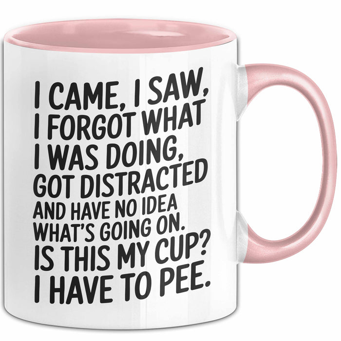 Vergesslich Tasse Geschenk I Came I Saw I Forgot Geschenkidee Lustig