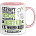 Katzenliebhaber Geschenk Lustiger Spruch für Katzenliebhaber Geschenkidee Bester Katzenliebhaber Der Welt Rosa Trendation