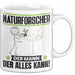 Naturforscher Tasse Geschenk für Naturforscher Der Mann Der Alles Kann Geschenkidee zum Geburtstag Weiß Trendation